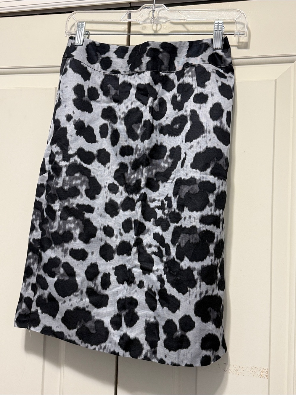 Banana Republic Silver Gray Satin Skirt